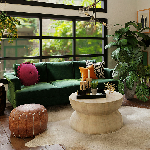 Modern living room with IKEA summer collection furniture